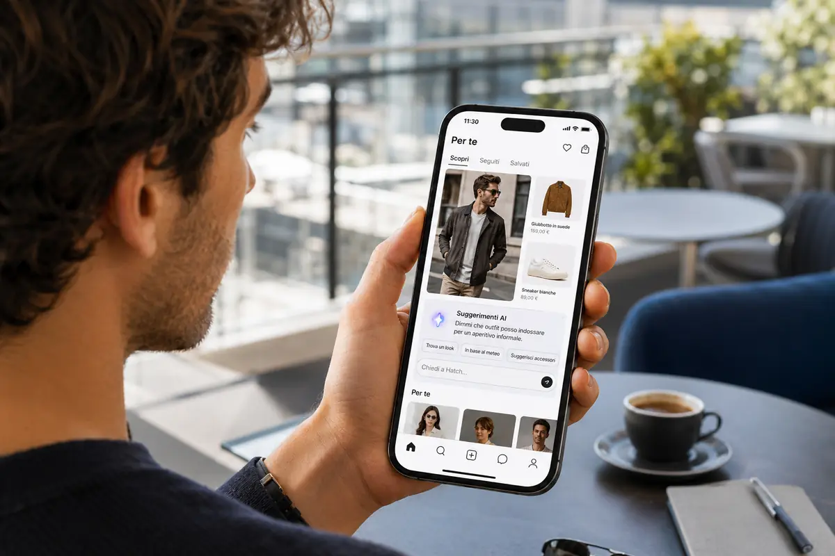 Smartphone con suggerimenti intelligenti per lo shopping