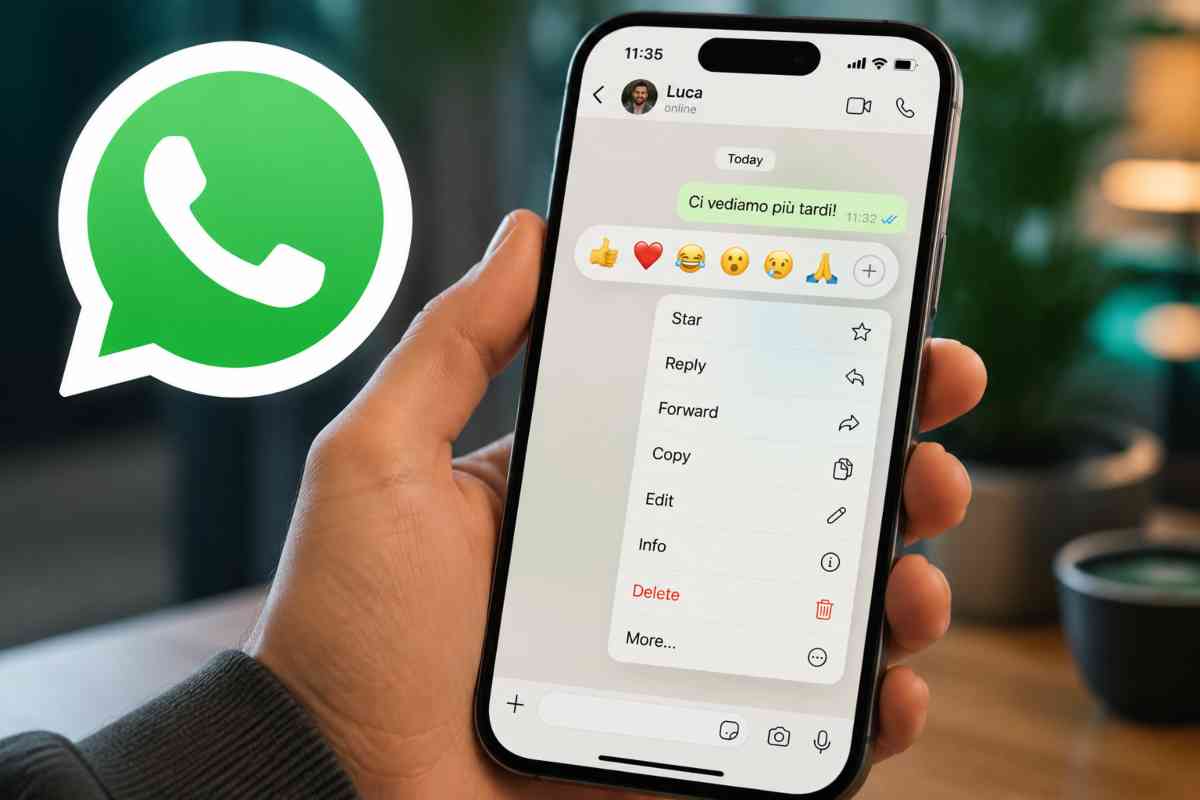 WhatsApp, liquid Glass Astrotech.it
