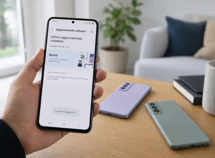 smartphone con ultimo aggiornamento installato